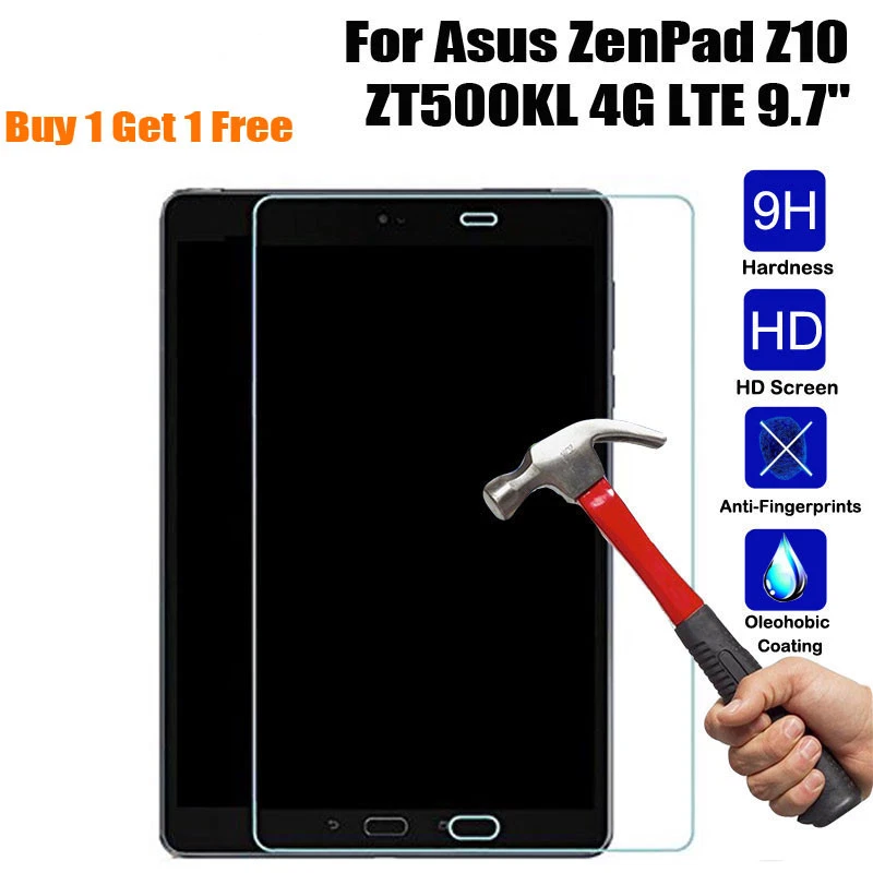 2Pcs Screen Protector Cover Tempered Glass Guard For ASUS ZenPad 10 Z300C Z300CL - Image 1 of 4
