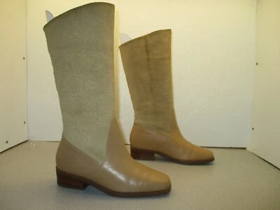Botas occidentales para mujer Markon "Suela" de cuero tostado con patrón floral talla 6 M Foto 1 de 4