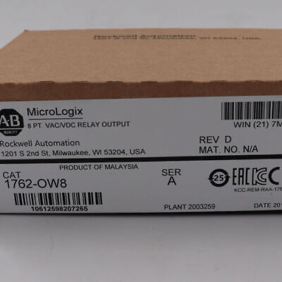 Allen-Bradley1762-OW8 MicroLogix 8 Point Relay Output Module (Sent Today) • 129.99$