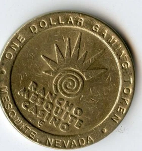 Nevada, Mesquite: Rancho Mesquite Casino 1.00 Slot Token - Imagen 1 de 2