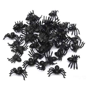 200pcs Plastic Fake Spider Mini Realistic Spider Halloween Party Prank Prop - Picture 1 of 8