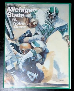 1986 Michigan State Spartans Vs Notre Dame Fighting Irish Football Program - Picture 1 of 2