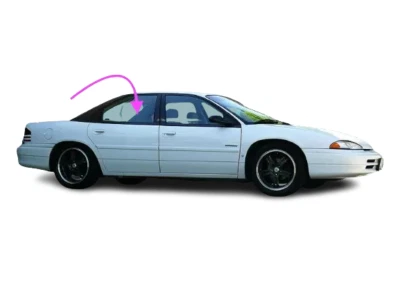 Se adapta a Dodge Intrepid 93-1996 sedán 4D lado del pasajero puerta trasera derecha ventana vidrio Foto 1 de 4