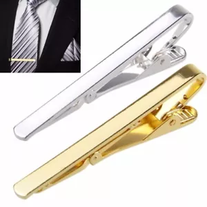 Chiusura clip cravatta cravatta semplice oro/argento metallo semplice pratica - Foto 1 di 12