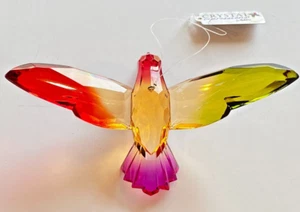 Ganz Crystal Expressions Acrylic Hummingbird Ornament Red Head Red & Green 7" - Picture 1 of 4