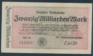 Banknoten Berlin 1923 Pick-Nr: S1022 Inflationsgeld der Deutschen Reichsb (10288 - Bild 1 von 2