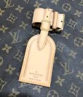 Authentic Louis Vuitton Leather Name Tag w/ Strap “Restored” 1 Set Large