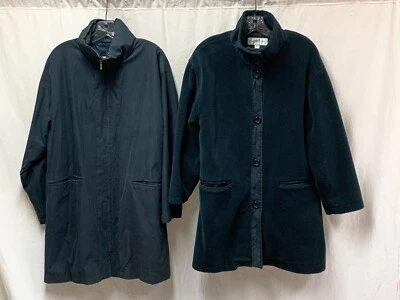 Vintage 1990's JONES NEW YORK 3 In 1 Hooded Parka Jacket + Fleece Women's Size S - Изображение 1 из 4