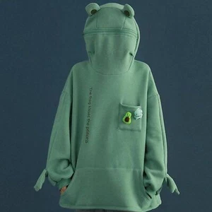 Froschkuss Oversize Hoodie | Unisex süß Tier Kostüm Pullover Pulli #333 - Bild 1 von 3