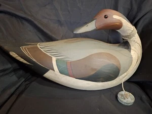 Original Lac La Croix Ducks Unlimited Preening Pintail Wooden Duck Decoy #2789 - Picture 1 of 10