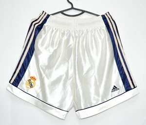 REAL MADRID 1998/1999/2000 HOME FOOTBALL SHORTS ADIDAS SIZE L - Picture 1 of 9