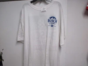 CAMISETA BUSCH LIGHT BEER PARA HOMBRE (LOGOTIPO DE 2 CARAS) (XXL) NUEVA CON ETIQUETAS BLANCA LOGOTIPOS MUY CHULOS - Imagen 1 de 4