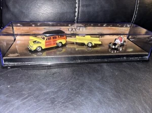 HOT WHEELS "NIGHT AT THE RACES" 1/64 3-piece, ‘48 Woodie, Trailer, ‘60s Sprint - Picture 1 of 15