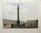 1844 antiker Druck; La Colonne de la Place Vendôme, Paris von J.B. Arnout