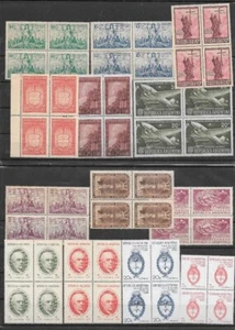 Argentina Stamps Lot Mid Age Lot of 13 MNH Blocks of Four - Picture 1 of 1