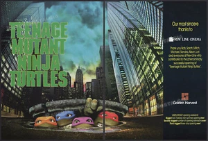 Teenage Mutant Ninja Turtles - Orig. 1990 Trade AD / poster_ Golden Harvest TMNT - Picture 1 of 3