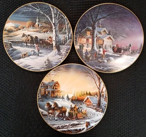3 Terry Redlin Hadley House Annual Christmas Sammelteller ORG PKG - Bild 1 von 7
