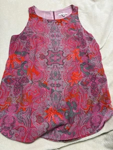 Cabi Longer Length Sleeveless Blouse Pink & Red Sz Medium - Picture 1 of 6