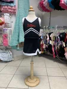 Conjunto de falda uniforme de 2 piezas con logotipo de sonajeros negros y rojos para niños talla 5 ¡NUEVO CON ETIQUETAS! - Imagen 1 de 3