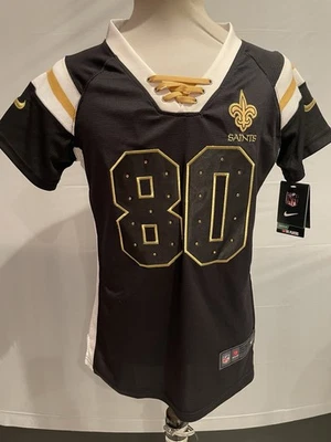 Женская футболка NFL New Orleans Saints Graham No80 блестящая на шнуровке размер L - Изображение 1 из 4