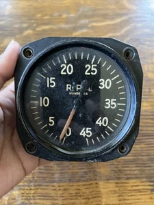 VINTAGE AIRCRAFT TACHOMETER GAUGE RPM X100 WW2 ERA COCKPIT INSTRUMENT AVIATION - Bild 1 von 9