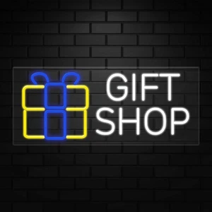 Geschenkeladenschild für Geschäftsanzeigen | LED Flex Neon | 32" Breite x 13" Höhe x 1" Tiefe - Bild 1 von 5