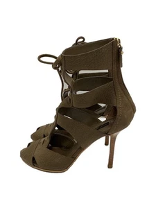 LOUIS VUITTON LACE UP BOOTS 36.5 Camel Used - Picture 1 of 6