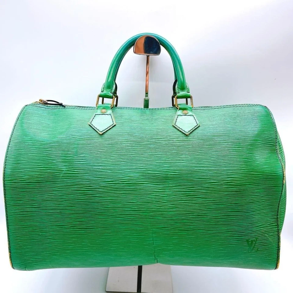 Louis Vuitton Speedy 35 Epi Borneo Green Handbag Top Handle Boston Bag Auth Used - Image 1 of 4