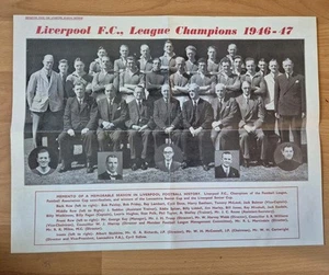 Liverpool FC League Champions 1946/47 Poster Bob Paisley - Picture 1 of 8