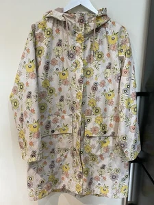 Barbour Ladies Showerproof Hooded Jacket Size 10 Floral Design - Picture 1 of 7