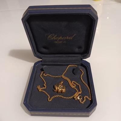 Chopard Happy Diamonds 750 Gold, Anhänger Elefant mit Kette - Bild 1 von 4