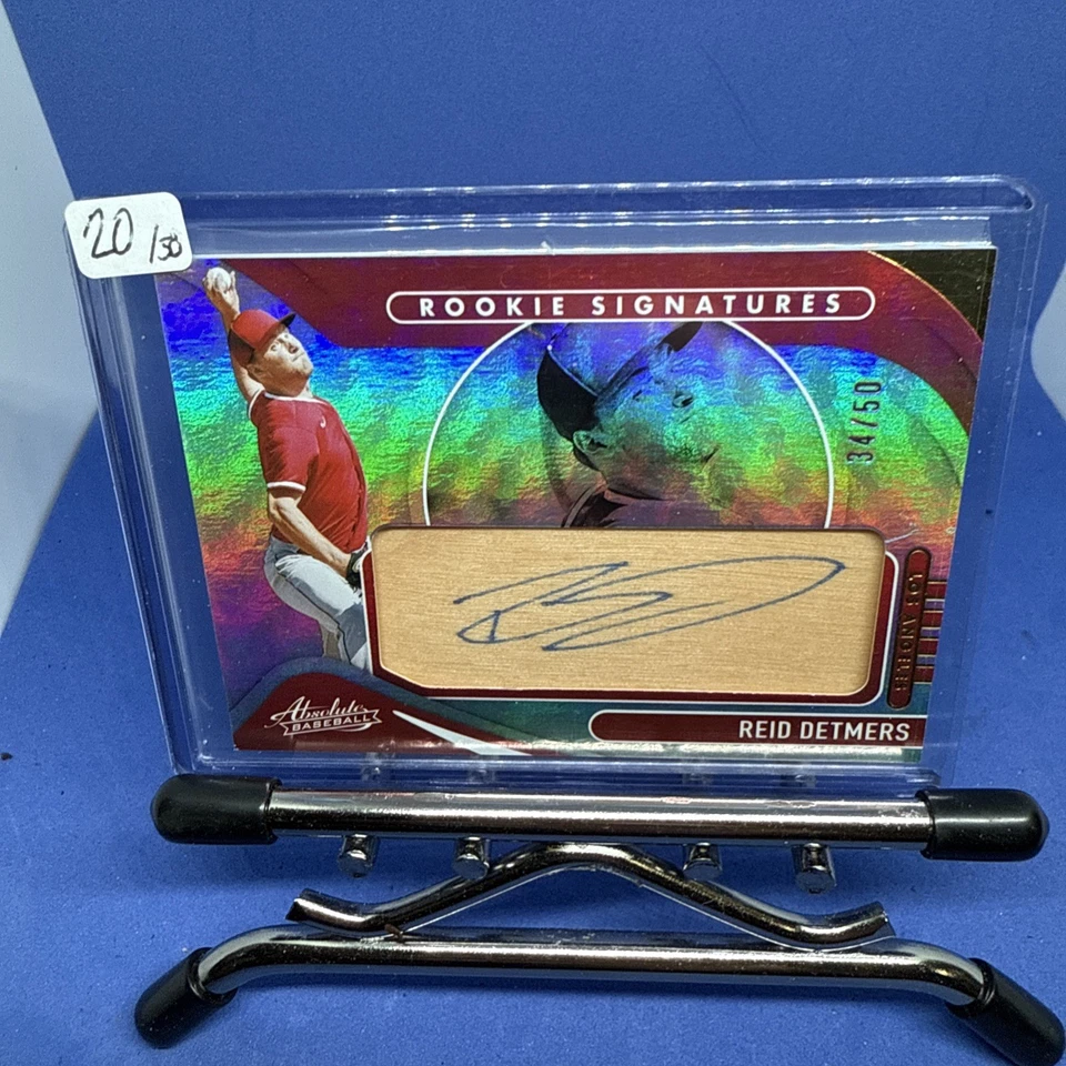 2022 Panini Absolute Rookie Signatures /50 Reid Detmers #138 Auto RC Angels - Image 1 of 2
