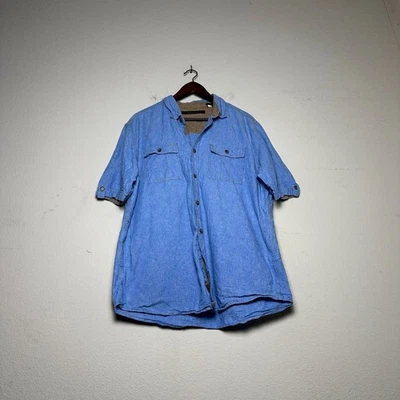 Sean John Blue Button Up Jean Dress Shirt Men XL Indie Lightweight Streetwear - Image 1 of 4