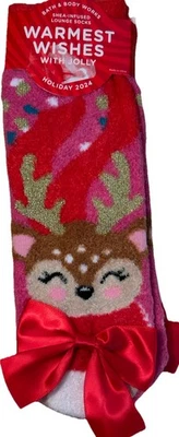 NEW Bath Body & Works Warmest Wishes W/Jolly Holiday 2024 Shea Infused Socks - Image 1 of 4