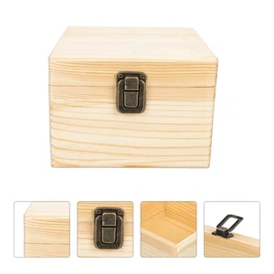 Caja de madera recuerdo joyería almacenamiento dama de honor suministros de boda cajas de regalos - Imagen 1 de 12