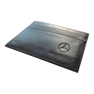 Mercedes Benz Original OEM schwarz Leder Kartenetui Geldbörse Fenster Ausweis gebraucht - Bild 1 von 7