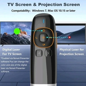 NORWII N86s Pro Highlight Presentation Clicker For LCD Screen New Factory Sealed - Afbeelding 1 van 10