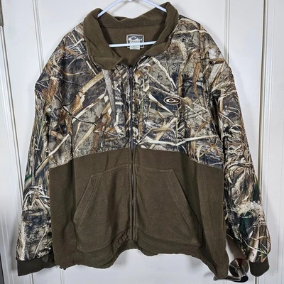 Drake Waterfowl Eqwader Jacket Mens 3XL Realtree Max-5 Camo Hunting Full Zip - Image 1 of 4