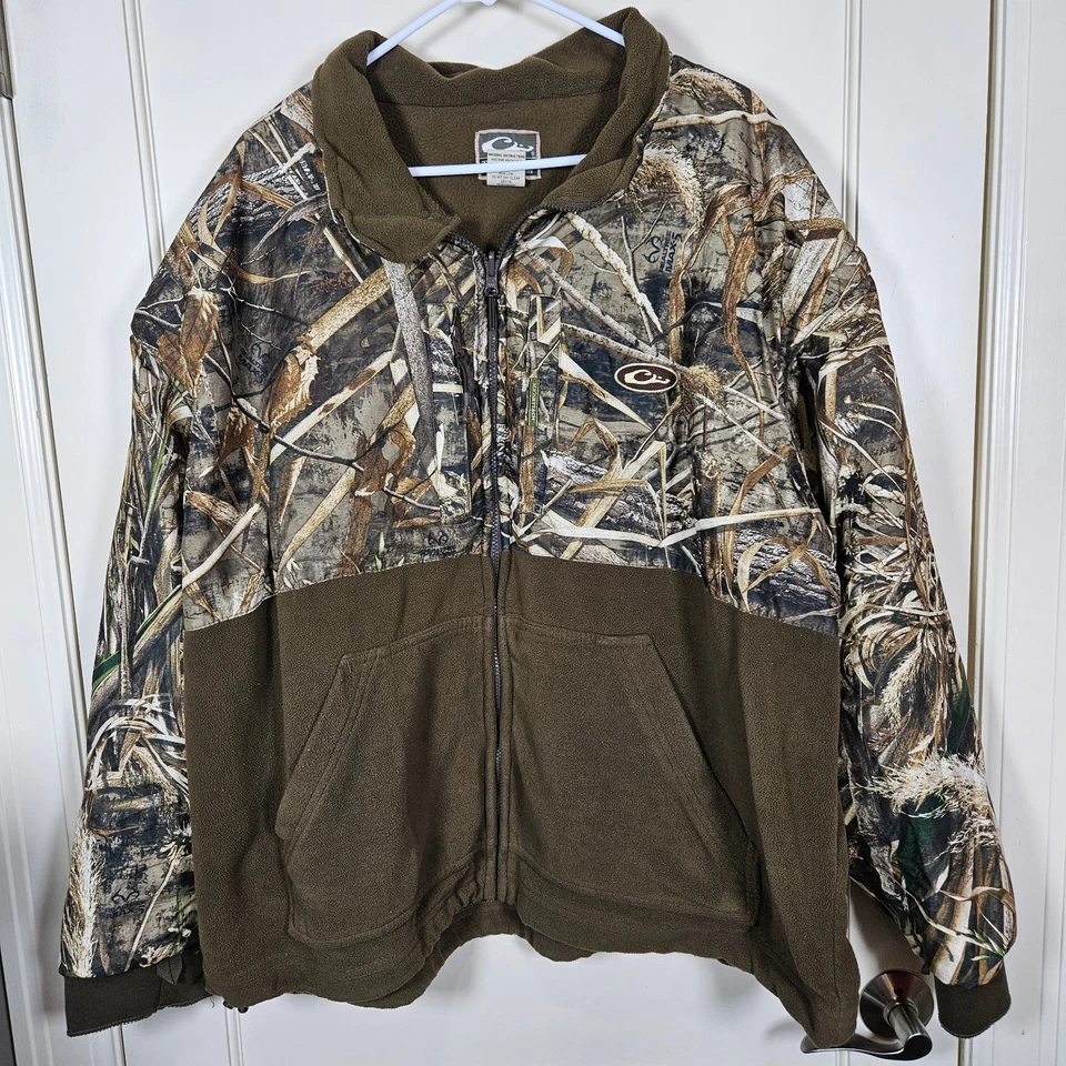 Drake Waterfowl Eqwader Jacket Mens 3XL Realtree Max-5 Camo Hunting Full Zip - Image 1 of 4