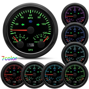 Velocímetro GPS calibre 85 mm 3 en 1 120 MPH con voltímetro de nivel de combustible para barco coche - Imagen 1 de 12
