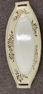 hand painted Nippon relish celery candy dish gold flowers roses - Picture 1 of 3