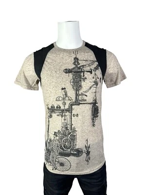 Camiseta Top Gótica Lip Service Steampunk Gótica Imitación Cuero Gótico Foto 1 de 4