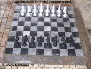 1 Granitstein XXL Schachbrett Gartenschach Schachfiguren Damespiel Schachspiel - Bild 1 von 4