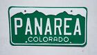 Colorado Vanity / Personalized License Plate - PANAREA
