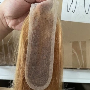 27# Color 2*6 Lace Closure Brazilian 100% Human Hair Silky Straight 12-24inch - Picture 1 of 3