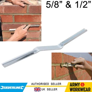 11" Brick Jointer 5/8" & 1/2" Pointing Paving Bricklaying Cement Mortar Tool - Picture 1 of 3