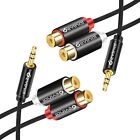 RCA to Aux Cable 3.5mm to 2 RCA Female Cable, RCA Y Splitter Adapter Auxiliar...
