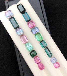 22.95 Carat Multi Color Faceted Tourmaline From Afghanistan - Picture 1 of 3