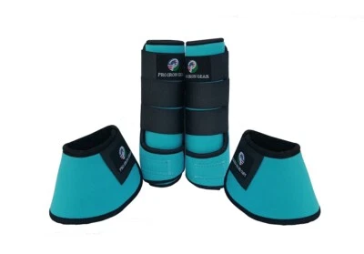 Horse Boots Set Of 4 Medicine Brushing Boots, Horse Bell Boots Set Of 6 Leg Wrap - Image 1 of 3