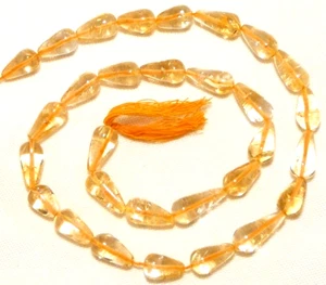 CITRINE TEARDROP GEMSTONE BEADS 12 x 8mm 30pcs "NEW" AUZ SELLER - Picture 1 of 1